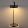 LED Dæmpbar udendørs genopladelig berøringsbetjent bordlampe SHINE LED/1,5W/3,7V 3000 mAh IP44 sort