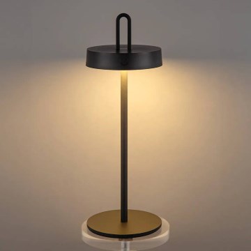LED Dæmpbar udendørs genopladelig berøringsbetjent bordlampe SHINE LED/1,5W/3,7V 3000 mAh IP44 sort