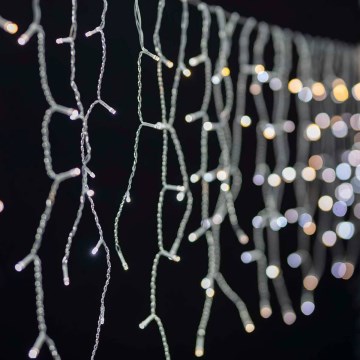LED Dæmpbar udendørs julelysgardin 400xLED/11 funktioner 11m IP65 Wi-Fi Tuya
