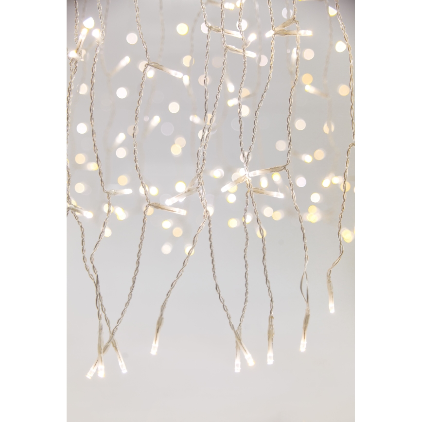 LED Dæmpbar udendørs julegardin CURTAIN 360xLED/8,4W/230V 2x2 m IP44 varm hvid + fjernbetjening