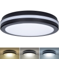 LED Dæmpbar udendørs loft lys LED/36W/40W/44W/230V 3000/4000/6500K IP65 sort