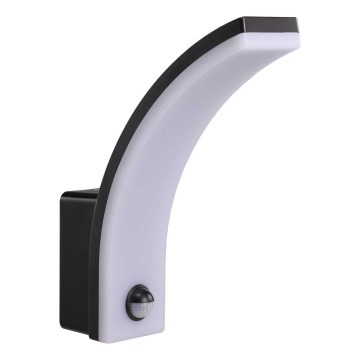 LED Dæmpbar udendørs væglampe med bevægelses- og skumringssensor LED/12/15/20W/230V IP65 sort
