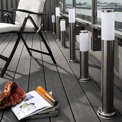 LED dæmpbar udendørslampe LIVIA 1xE27/6W/230V 2700-6500K Wi-Fi 100 cm IP44 sølv