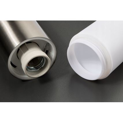 LED dæmpbar udendørslampe LIVIA 1xE27/6W/230V 2700-6500K Wi-Fi 100 cm IP44 sølv