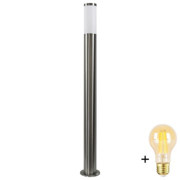 LED dæmpbar udendørslampe LIVIA 1xE27/6W/230V 2700-6500K Wi-Fi 100 cm IP44 sølv