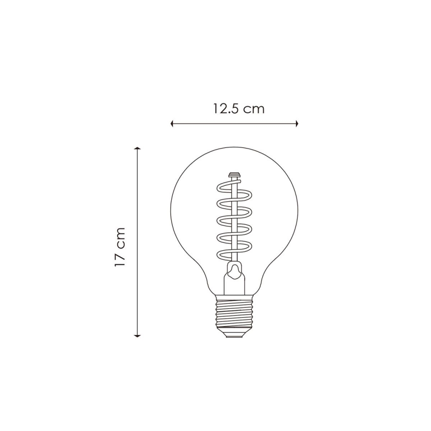 LED dæmpbar pære VINTAGE EDISON G125 E27/4W/230V 2200K