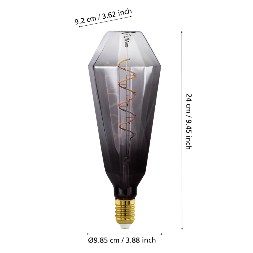 LED-dæmpbar vintage-pære E27/4W/230V 1800K røget - Eglo 110238