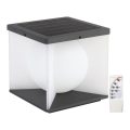 LED Dæmpbart solcellevæglampe LED/8W/3,7V IP65 3000K 5200 mAh + fjernbetjening