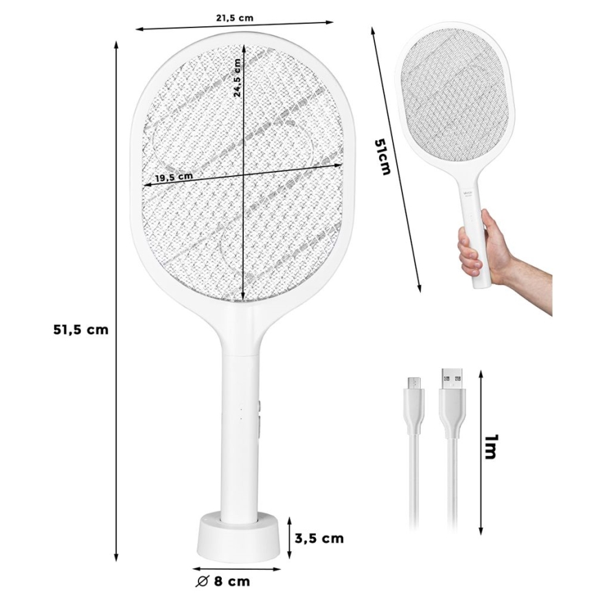 LED Elektrisk insektfanger 2-i-1 800 mAh/5V