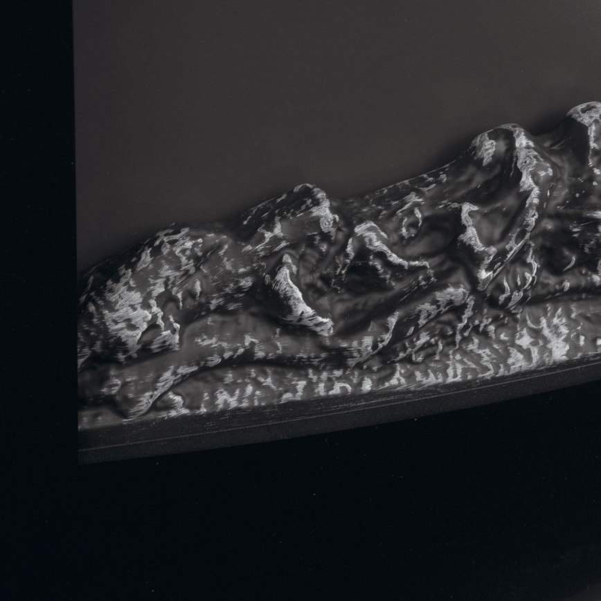 LED elektrisk pejs med varmefunktion LED/2000 W/230 V + fjernbetjening