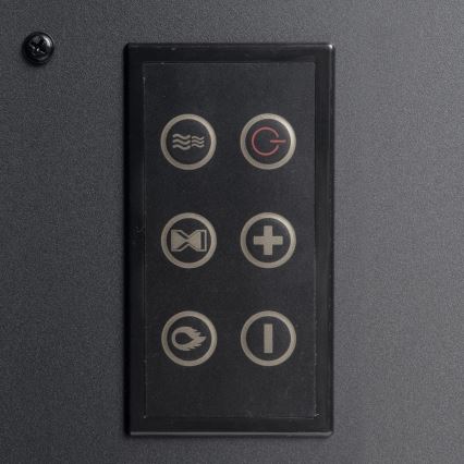 LED elektrisk pejs med varmefunktion LED/2000 W/230 V + fjernbetjening