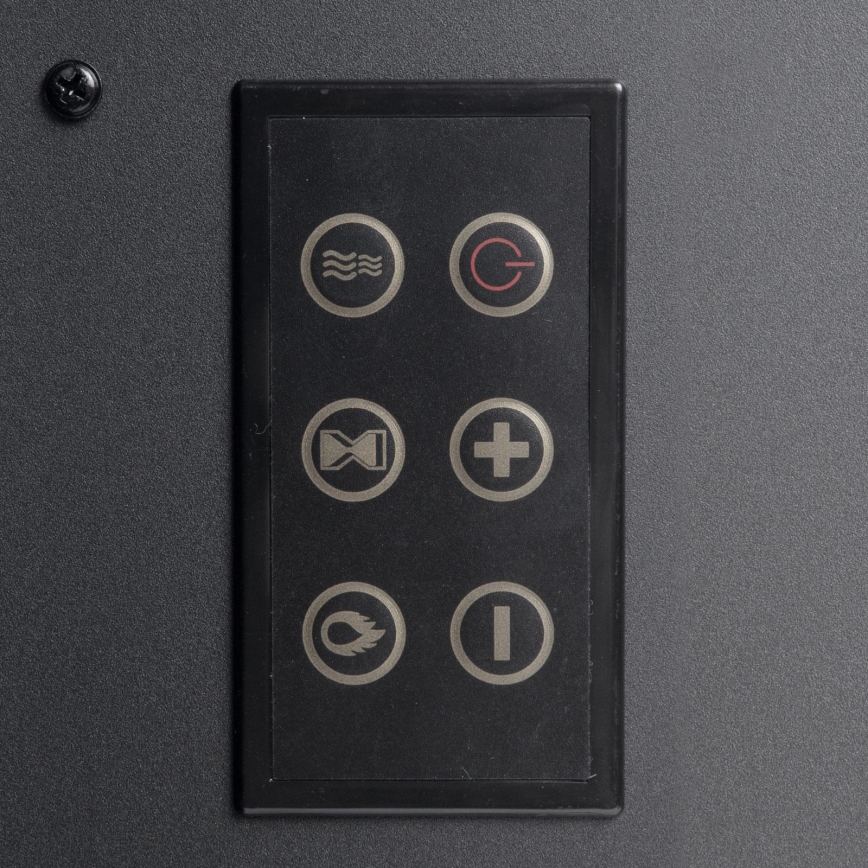 LED elektrisk pejs med varmefunktion LED/2000 W/230 V + fjernbetjening