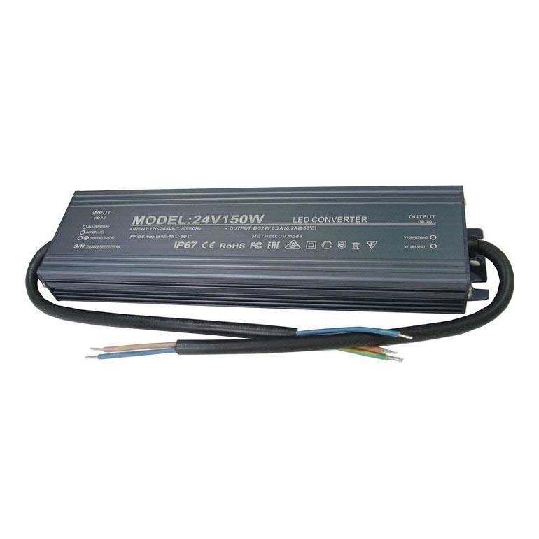 LED Elektrisk transformer 150W/24V IP67