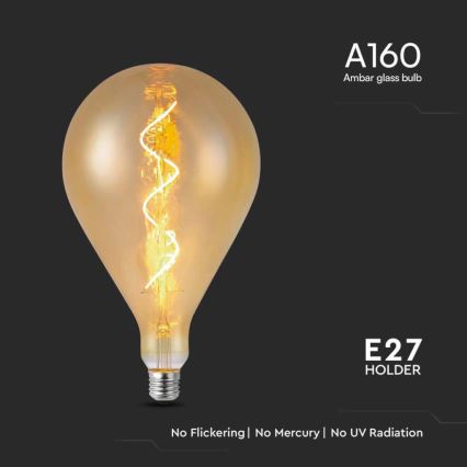 LED-filamentpære A160 E27/4W/230V 1800K
