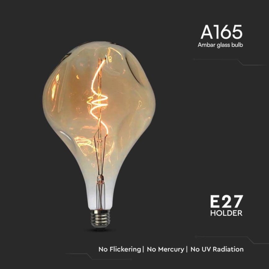 LED-filamentpære A165 E27/4W/230V 1800K