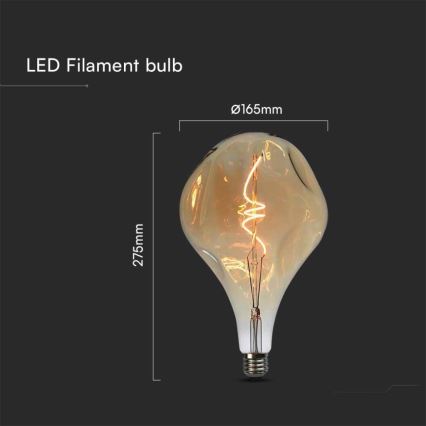 LED-filamentpære A165 E27/4W/230V 1800K