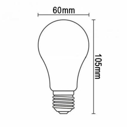LED-pære HVID FILAMENT A60 E27/7,5W/230V 4000K