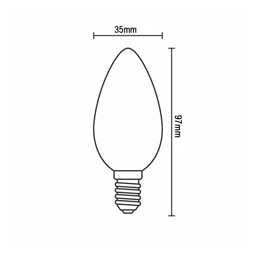 LED-filamentpære C37 E14/6W/230V 3000K