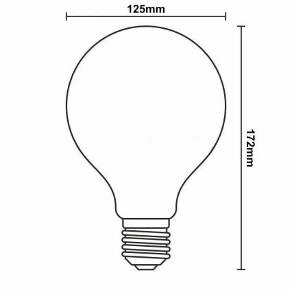 LED-filamentpære G125 E27/11W/230V 3000K