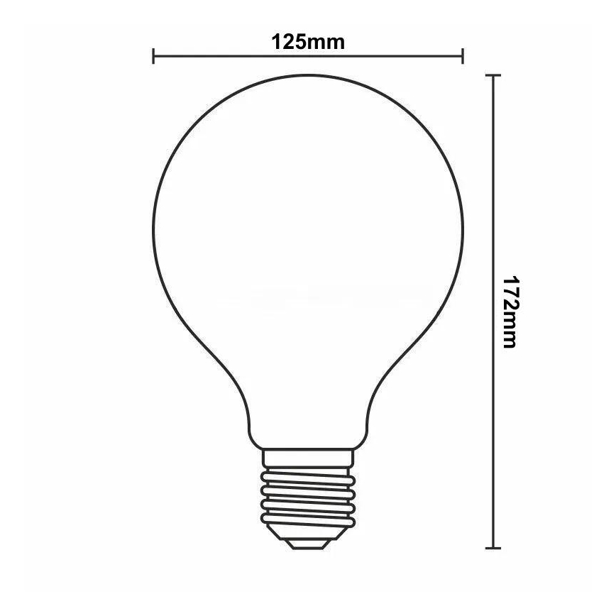 LED-filamentpære G125 E27/11W/230V 3000K