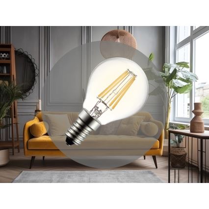 LED-filamentpære G45 E14/6W/230V 3000K