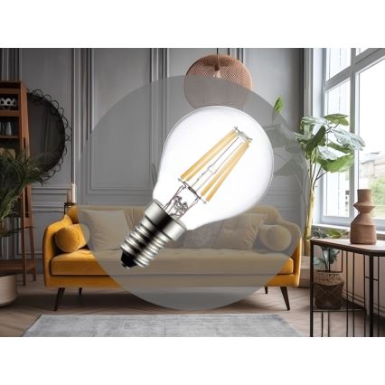 LED-filamentpære G45 E14/6W/230V 4000K