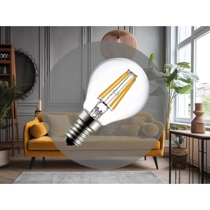 LED-filamentpære G45 E14/6W/230V 4000K