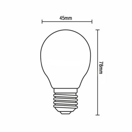 LED-filamentpære G45 E14/6W/230V 4000K
