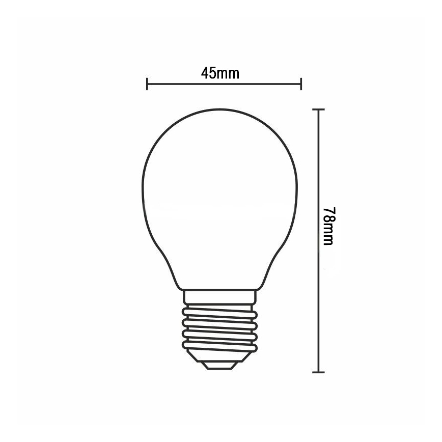 LED-filamentpære G45 E14/6W/230V 4000K
