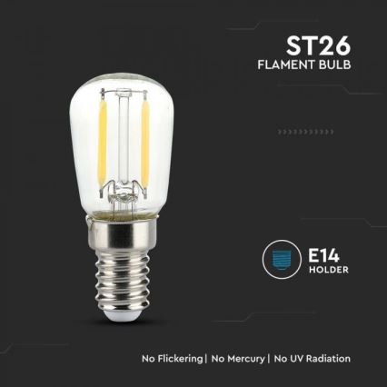 LED-filamentpære ST26 E14/2W/230V 6500K