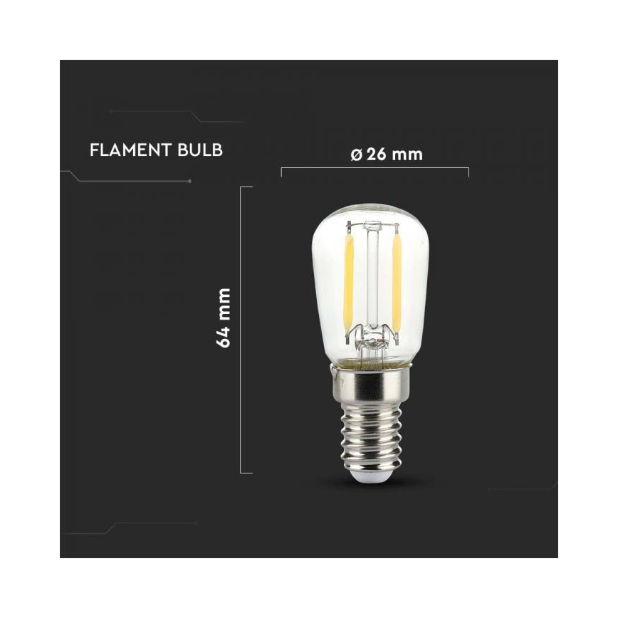 LED-filamentpære ST26 E14/2W/230V 6500K