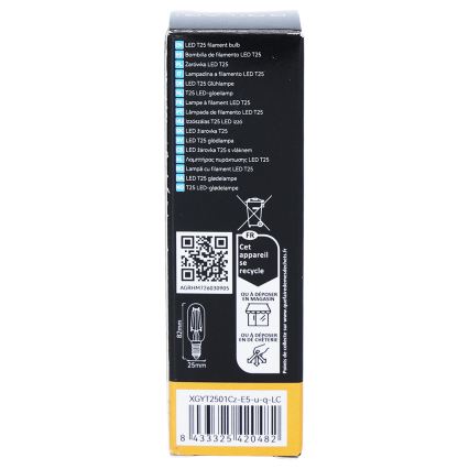 LED-filamentpære T25 E14/6W/230V 3000K - Brilagi