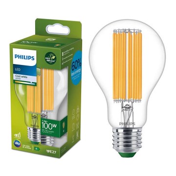 LED-filamentpære Ultraeffektiv Philips A60 E27/7,3W/230V 4000K