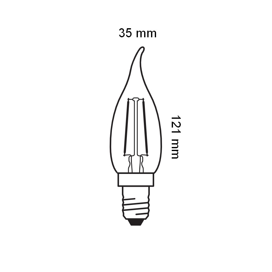 LED-filamentpære Vintage E14/1,5W/230V 2400K - Osram