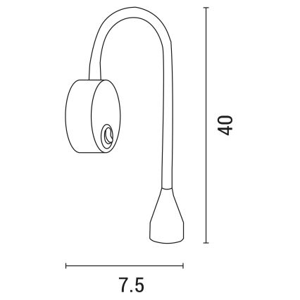 LED Fleksibel lille lampe IONAS LED/3W/230V 3000K hvid