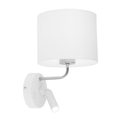 LED Fleksibelt lys RICHI 1xE27/15W/230V + LED/3W/230V hvid
