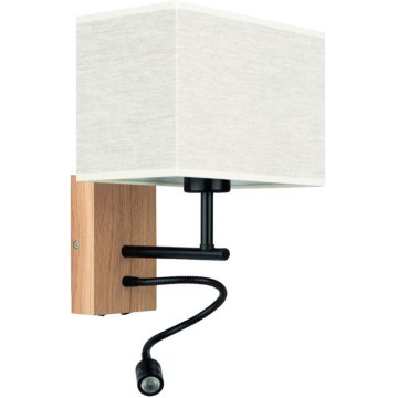 LED Fleksibelt lysarmatur BOHO 1xE27/25W + LED/1W/230V eg