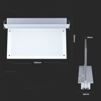 LED flugtvejsskilt EMERGENCY EXIT SAMSUNG CHIP LED/2W/230V 6000K