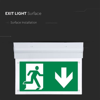 LED flugtvejsskilt EMERGENCY EXIT SAMSUNG CHIP LED/2W/230V 6000K