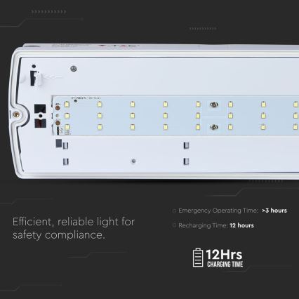 LED flugtvejsskilt EMERGENCY EXIT SAMSUNG CHIP LED/4W/230V 6000K IP65