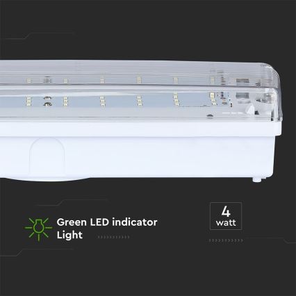 LED flugtvejsskilt EMERGENCY EXIT SAMSUNG CHIP LED/4W/230V 6000K IP65