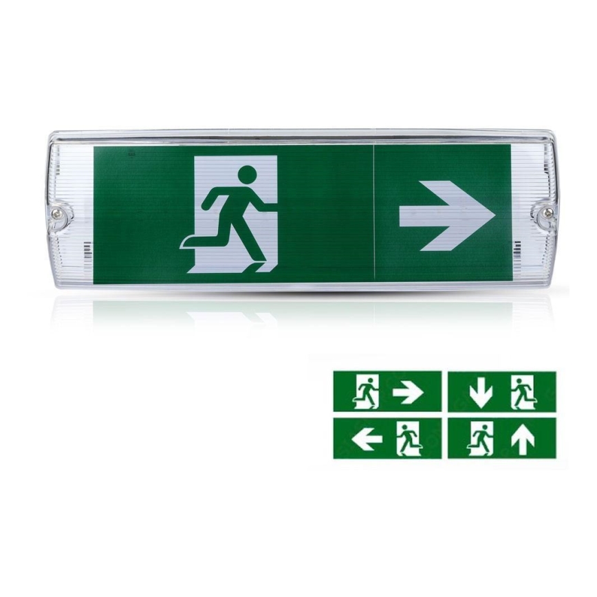 LED flugtvejsskilt EMERGENCY EXIT SAMSUNG CHIP LED/4W/230V 6000K IP65