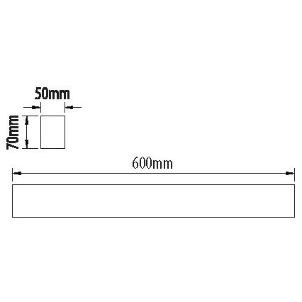 LED Fluorescerende lampe LINIK LED/20W/230V 4000K sort