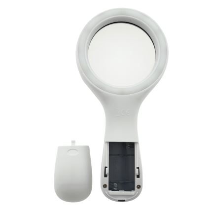 LED-forstørrelsesglas 3× zoom med LED-belysning/3W/2xAAA IP22