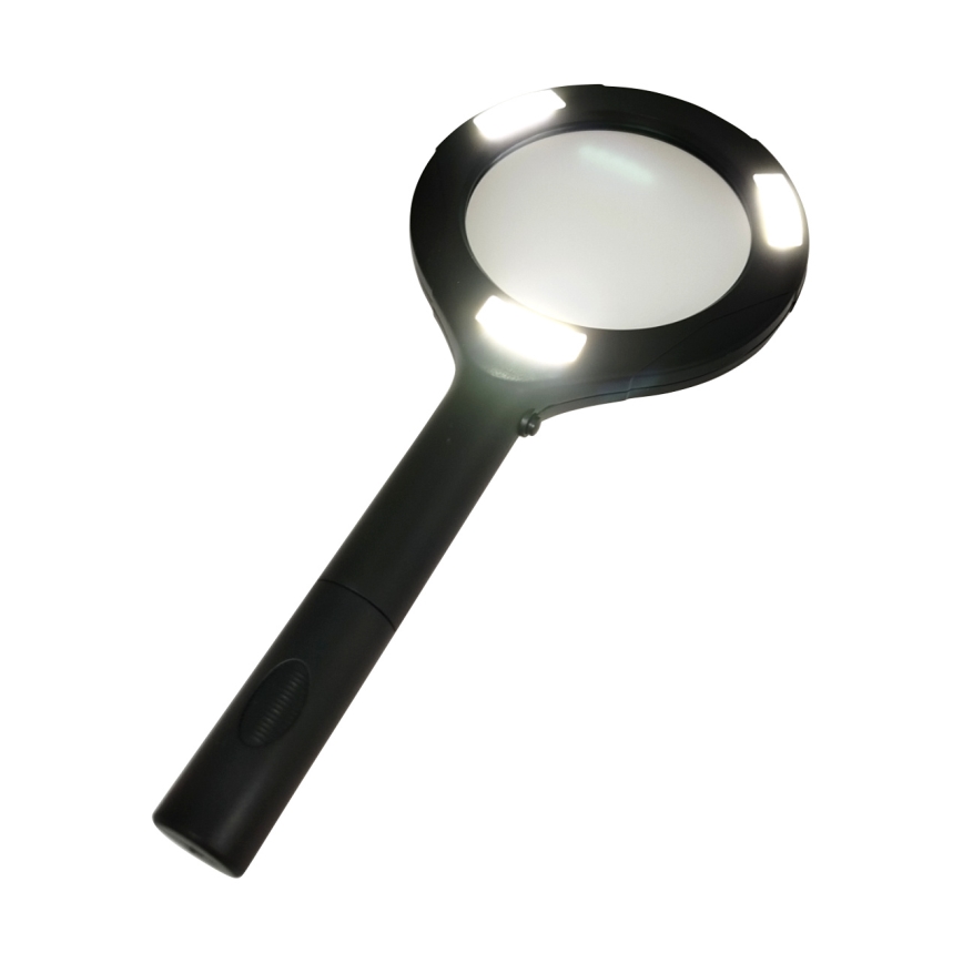 LED-forstørrelsesglas 3×ZOOM med LED-belysning/3W/2xAA IP22