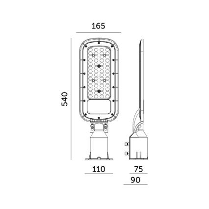 LED gadelampe BRELUXO LED/150W/230V 4000K IP65