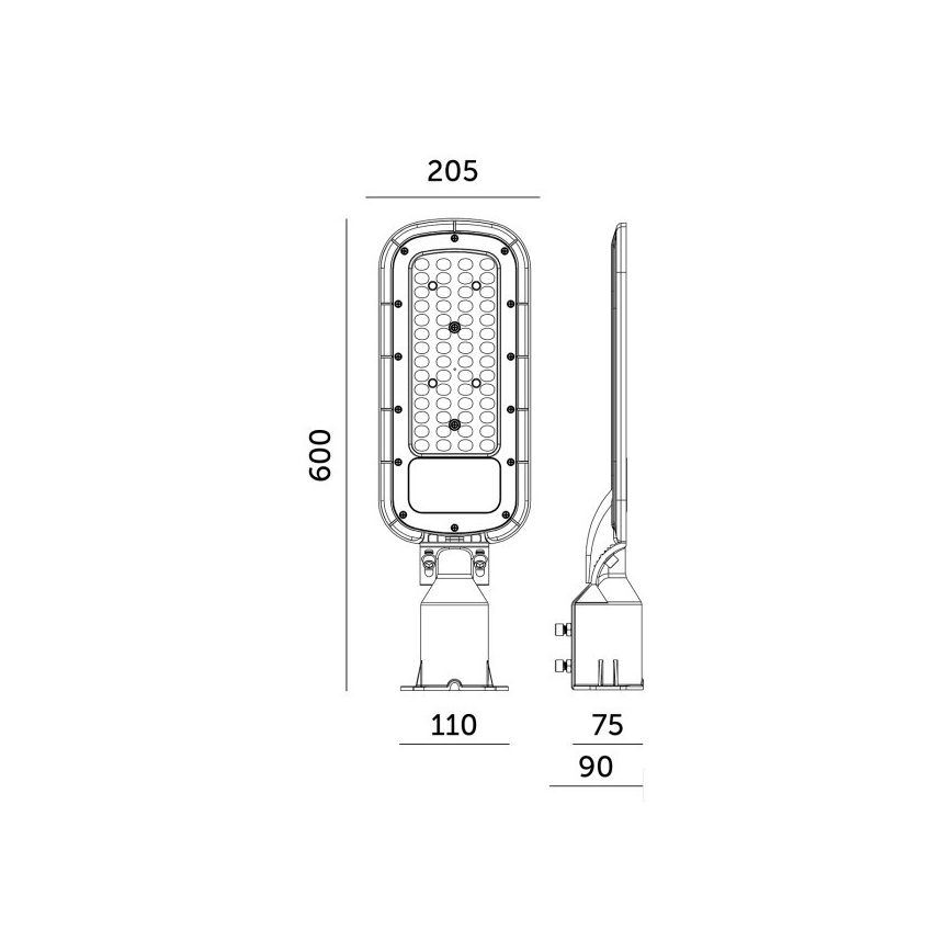 LED-gadelampe BRELUXO LED/200W/230V 4000K IP65