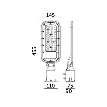 LED-gadelampe BRELUXO LED/50W/230V 4000K IP65
