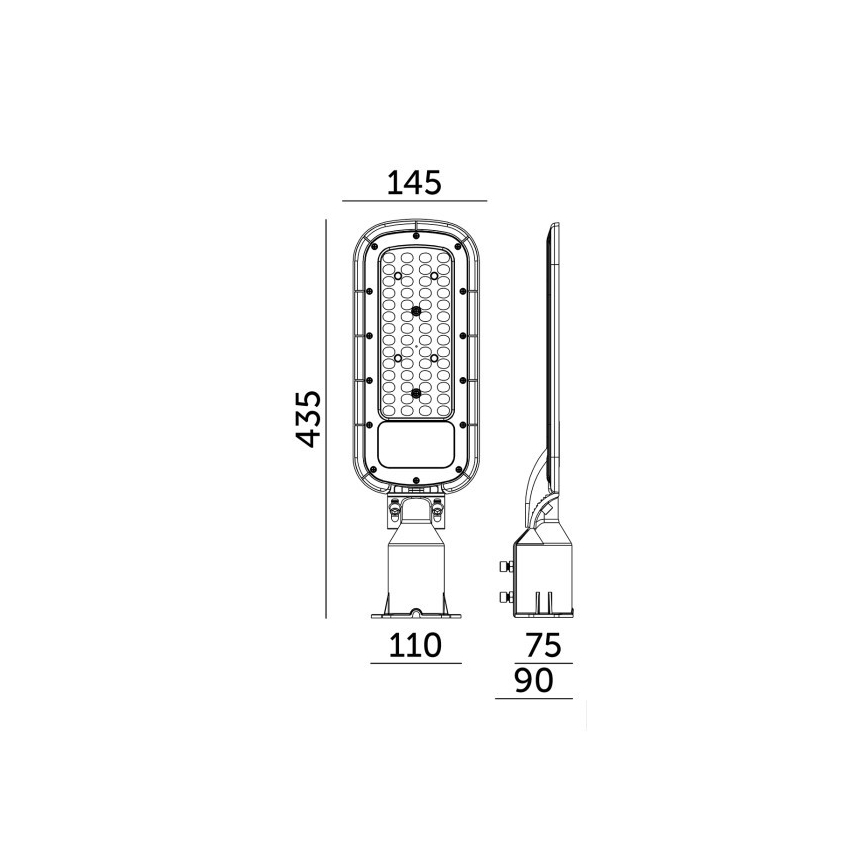 LED-gadelampe BRELUXO LED/50W/230V 4000K IP65