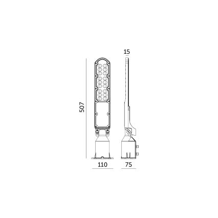 LED gadelampe med skumringssensor CYOTO LED/50W/230V IP65 4000K